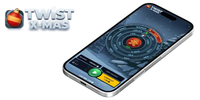 Twist Xmas App on mobile