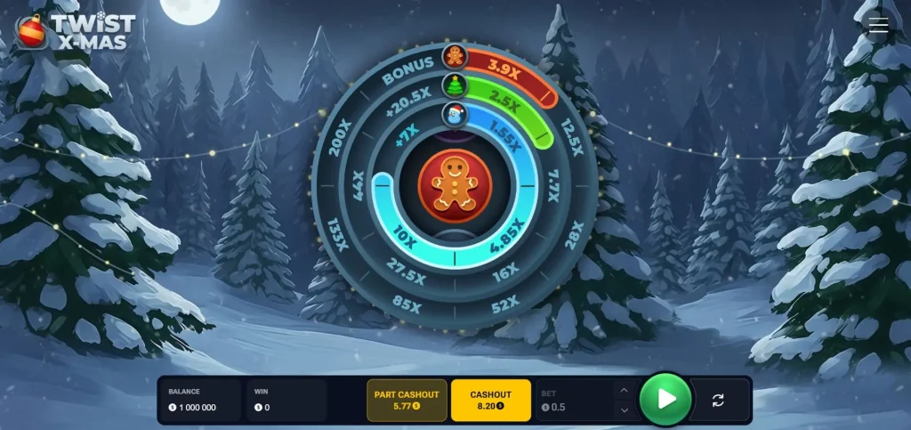 Screenshot from Twist Xmas game