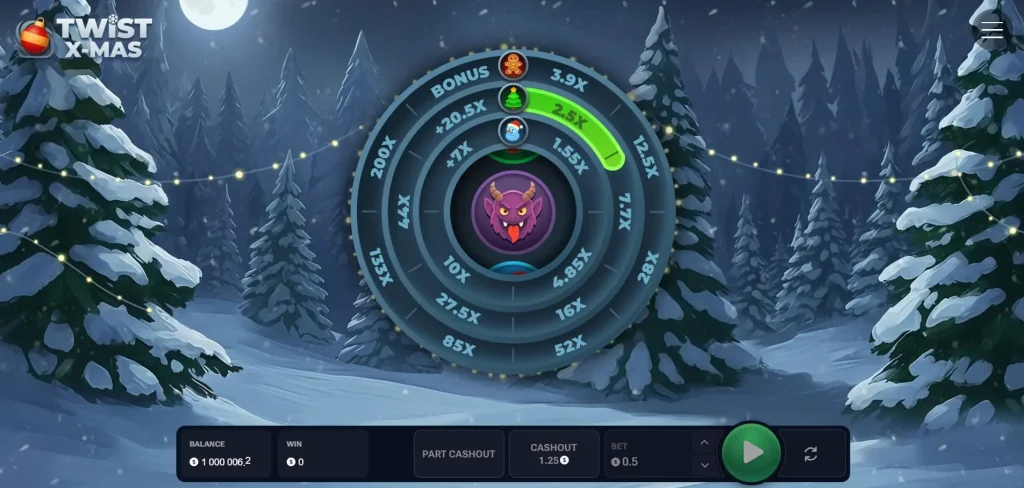 Losing screenshot from Twist Xmas game